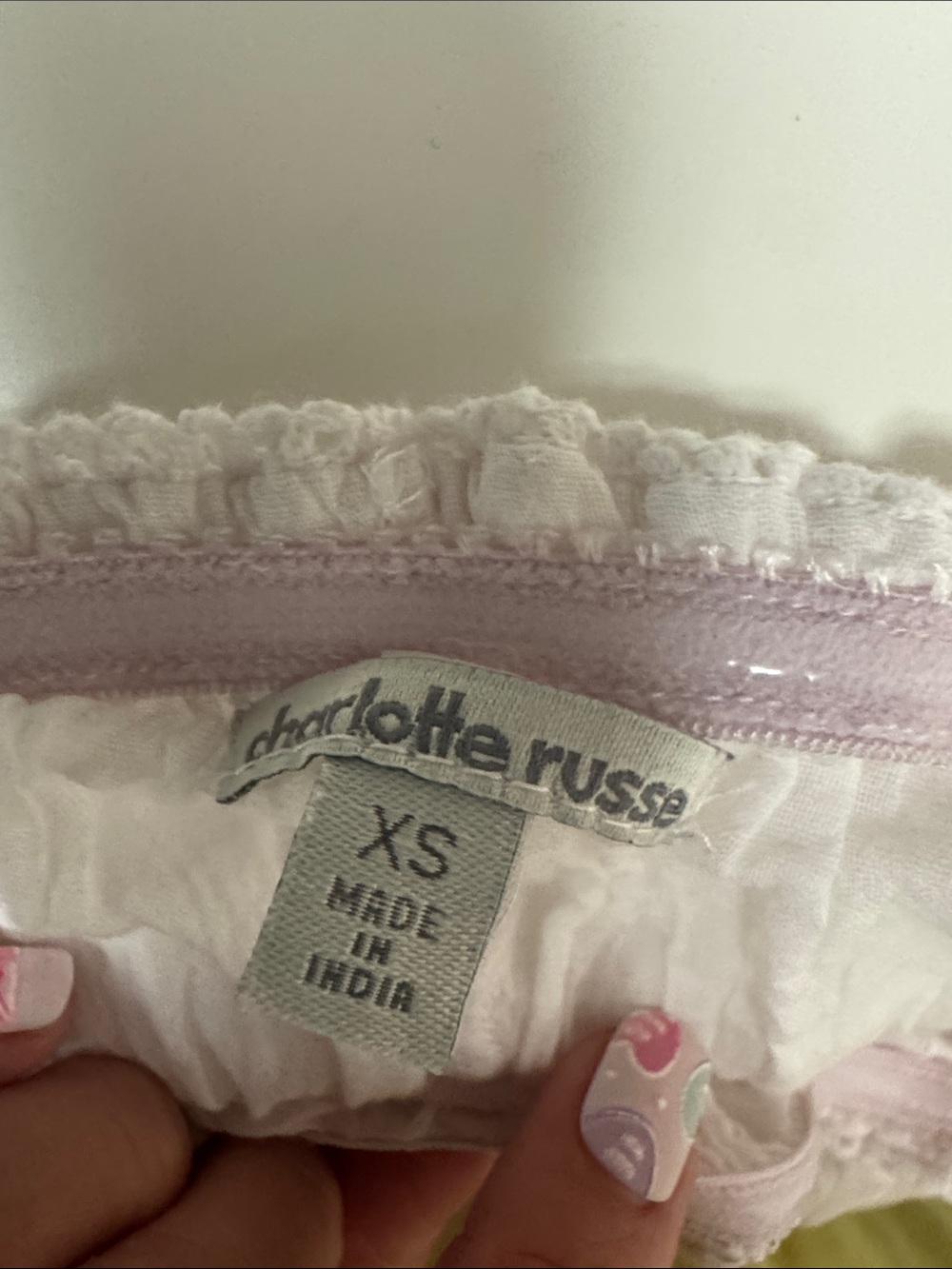 Charlotte Russe Light Pink Strapless Tiered Eyelet Dress - Picture 7 of 7